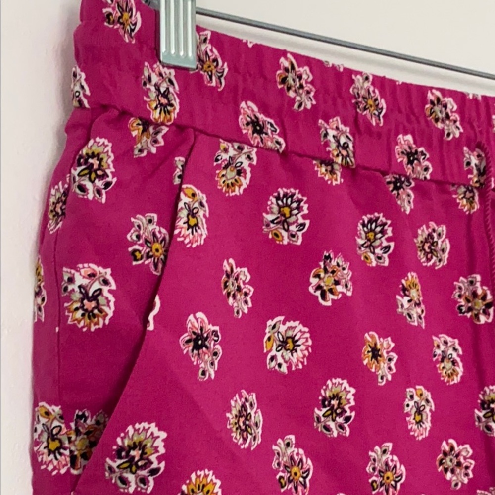 LOFT Border Floral Fluid Drawstring Short Small - Picture 6 of 9